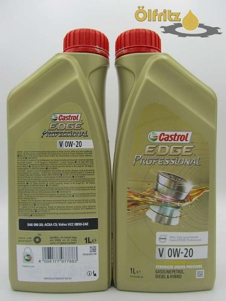 Castrol EDGE Professional V 0W-20 Titanium Technology Motoröl 1l